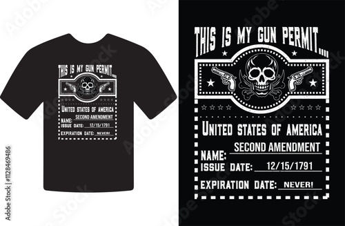 2nd Amendment t shirt design concept for usa people