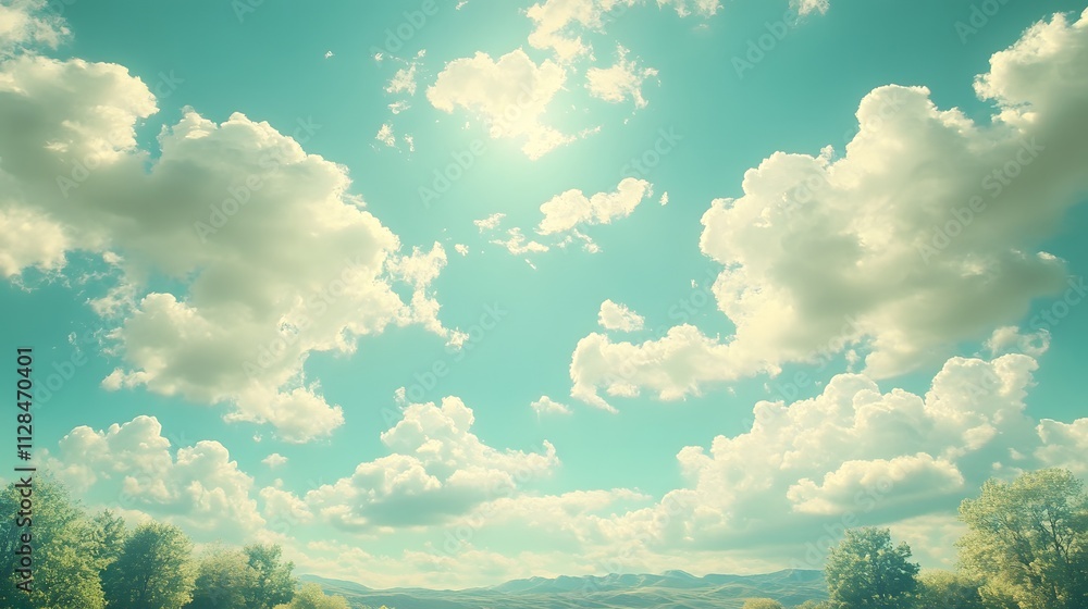 a cloudy sky over a spring landscape a cloudy sky over a spring landscape