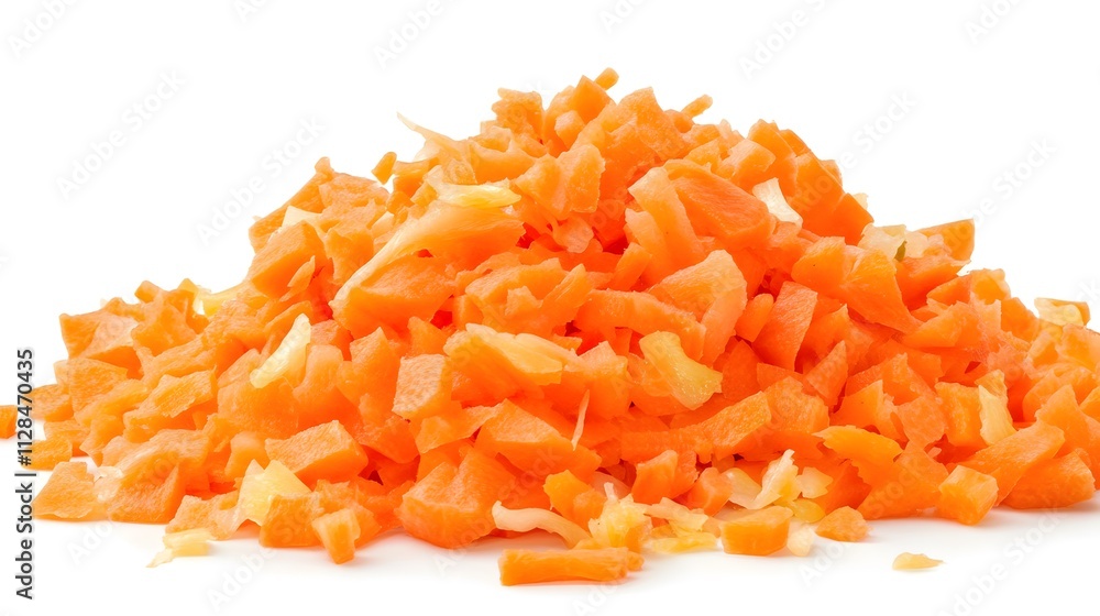 Chopped Carrot Chopped cabbage isolated in white background Chopped Carrot Chopped cabbage isolated in white background