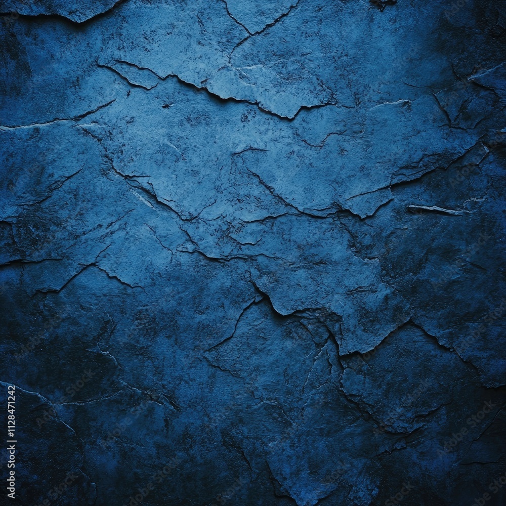 Obraz premium A dark blue background featuring a distressed grunge texture design