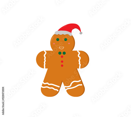 gingerbread man on a white background,