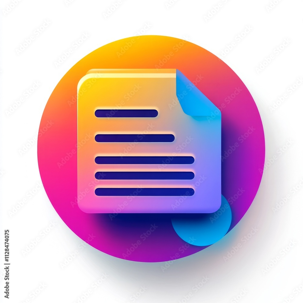 Colorful Document Icon Design Colorful Document Icon Design