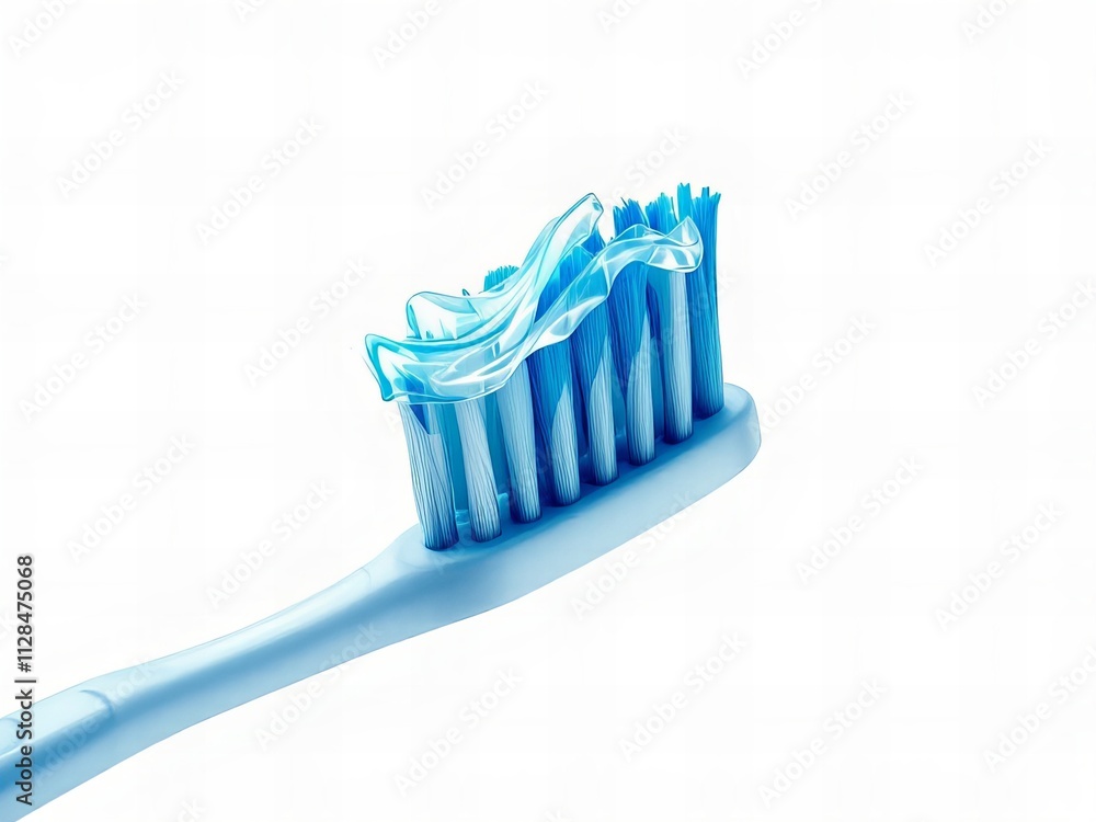 Toothbrush with fresh toothpaste close-up
Toothbrush with fresh toothpaste close-up
