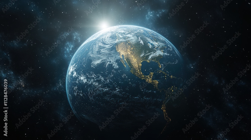 Fototapeta premium in the beginning god created the heavens and the earth genesis 1 1 colorful space scene