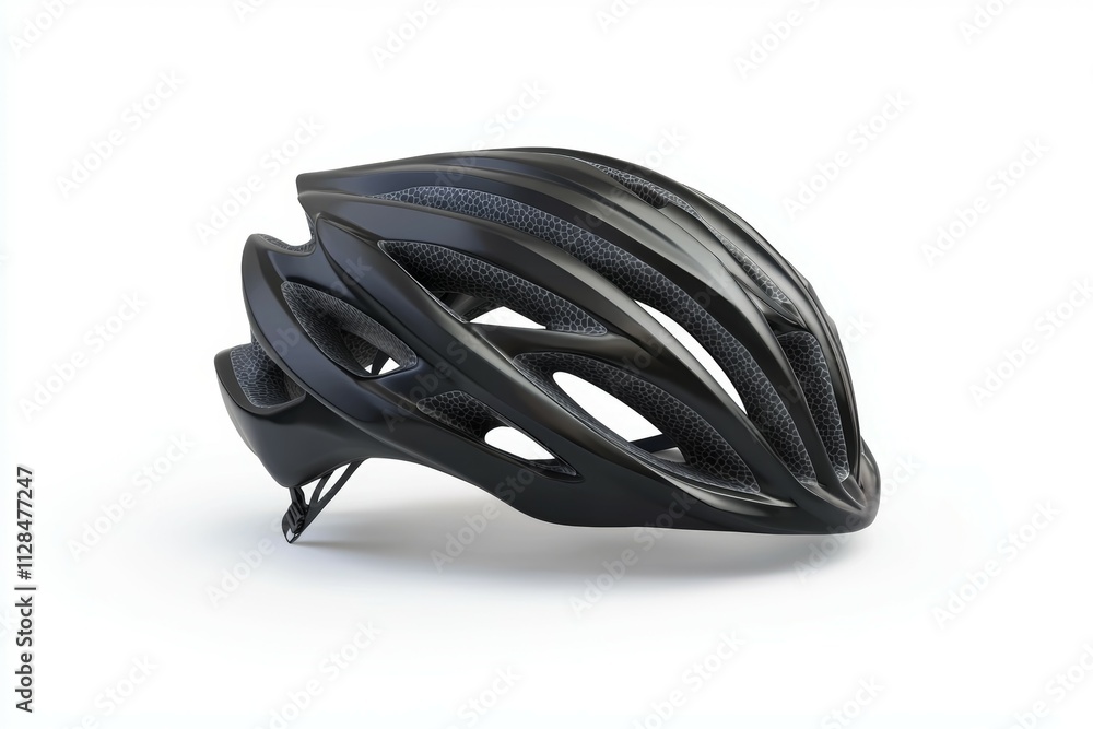 A black helmet with a white background A black helmet with a white background