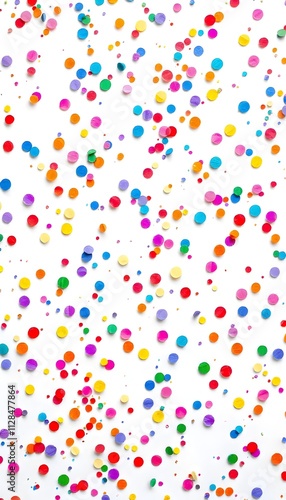 Rainbow Confetti Background with Vibrant Colors for Festive Designs