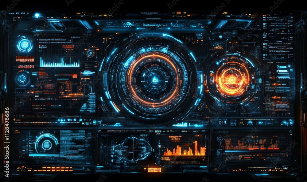 Abstract Technology Interface, Generative AI Abstract Technology Interface, Generative AI
