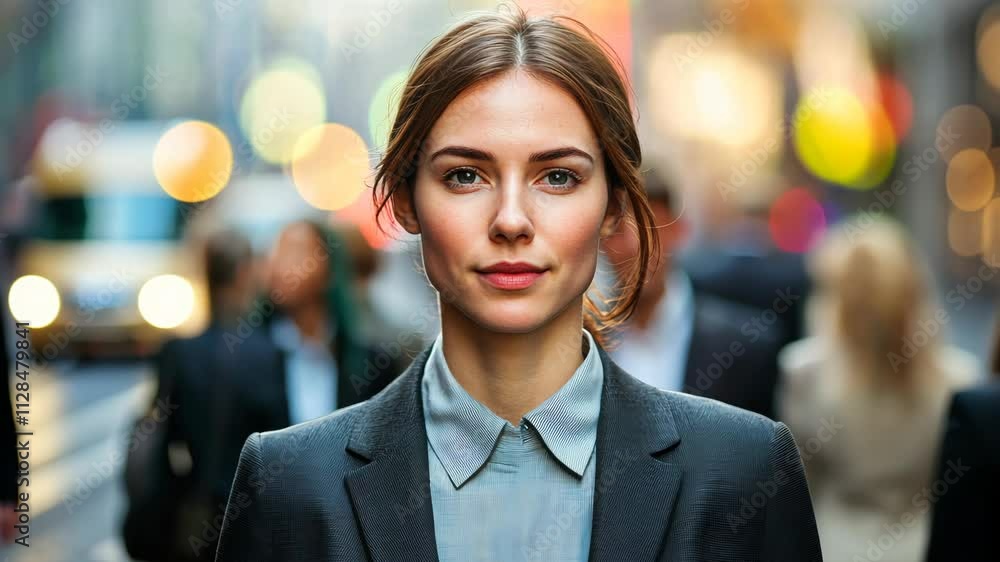 A professional portrait of a person in a suit walking digital A professional portrait of a person in a suit walking digital