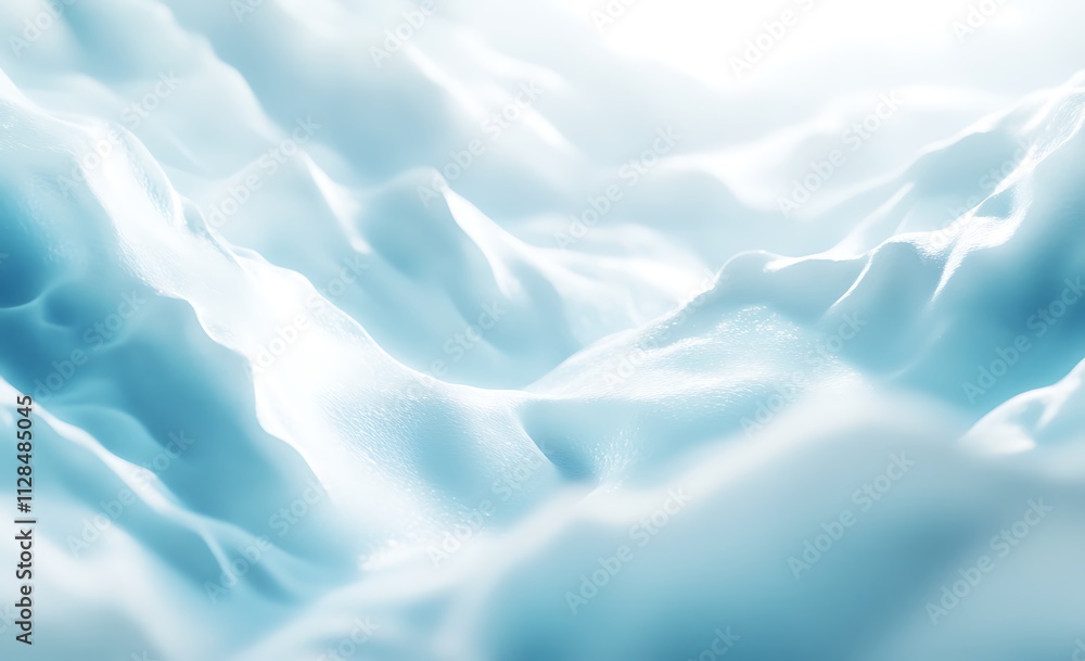Obraz premium Abstract watercolor winter background with soft blue and white tones