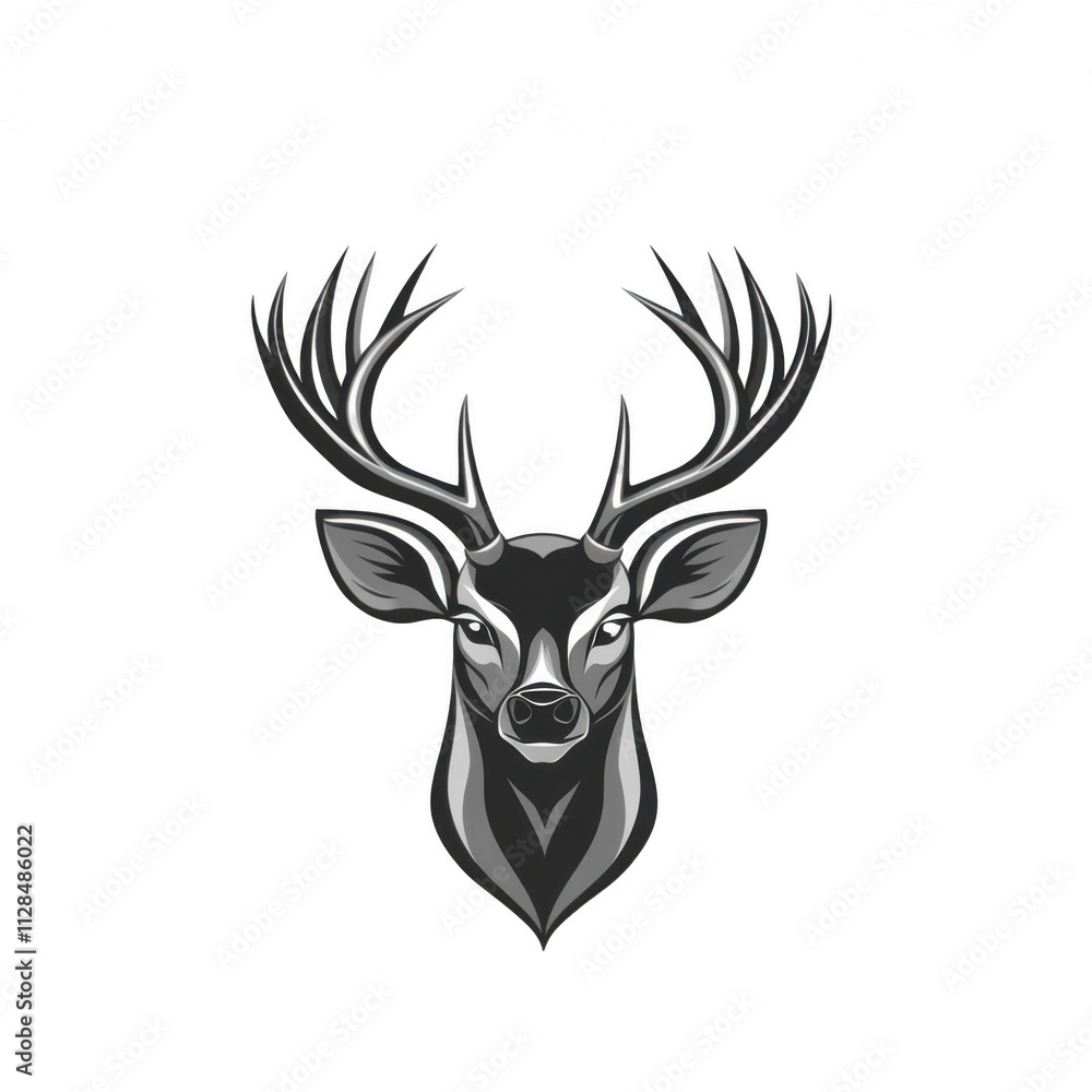 Fototapeta premium Deer head mascot logo vector illustration on transparent background