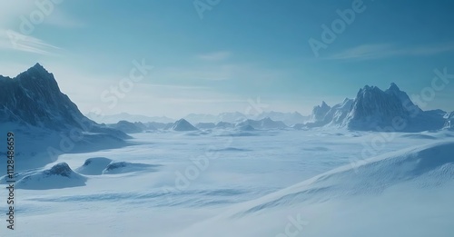 Wallpaper Mural Antarctica, a vast snow-covered landscape winter background Torontodigital.ca