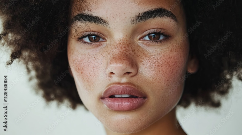 A closeup of a young woman with flawless skin and rosy lips against a light backdrop highlights the importance of proper skincare for a radiant complexion. A closeup of a young woman with flawless skin and rosy lips against a light backdrop highlights the importance of proper skincare for a radiant complexion.