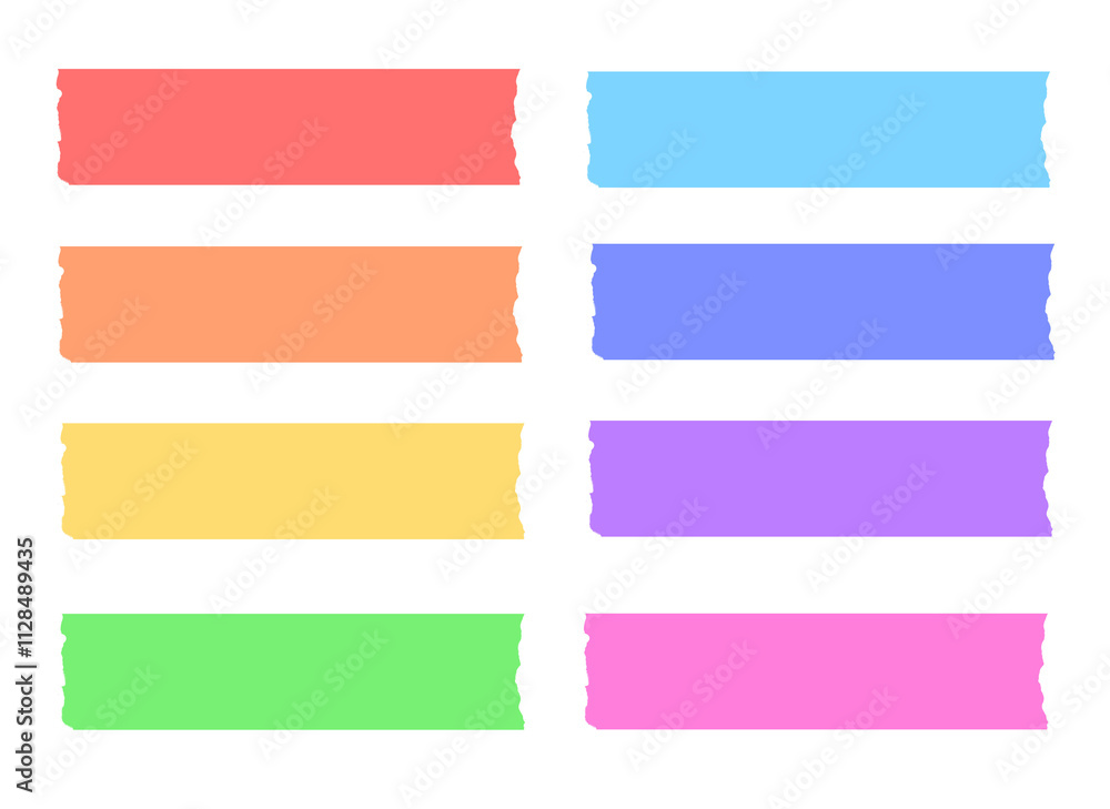무지개 마스킹테이프 스티커 아이콘(rainbow masking tape sticker icons) 무지개 마스킹테이프 스티커 아이콘(rainbow masking tape sticker icons)