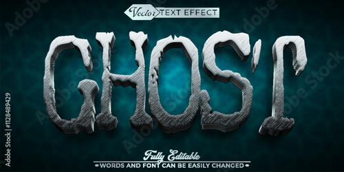 Worn Soul Ghost Vector Editable Text Effect Template