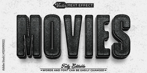 Gray Movies Editable Text Effect Template