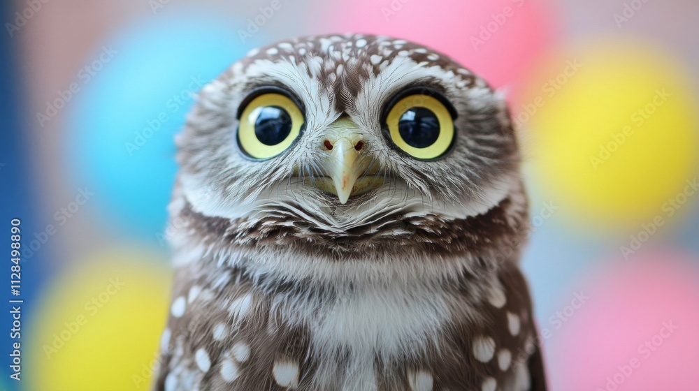 A Close Up Portrait Of A Little Owl A Close Up Portrait Of A Little Owl