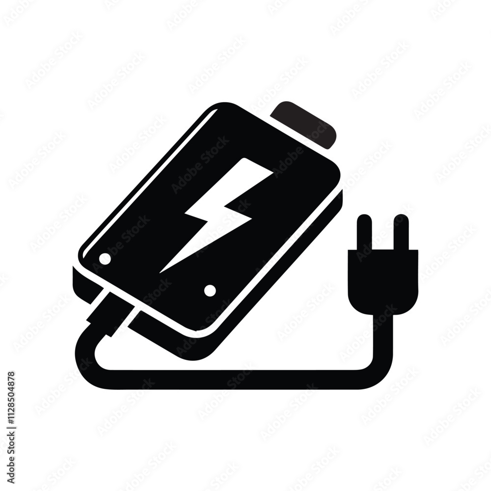 power bank icon from user interface collection. Thin linear power bank, power, bank outline icon isolated on white background. Line vector power bank sign, symbol for web and mobile