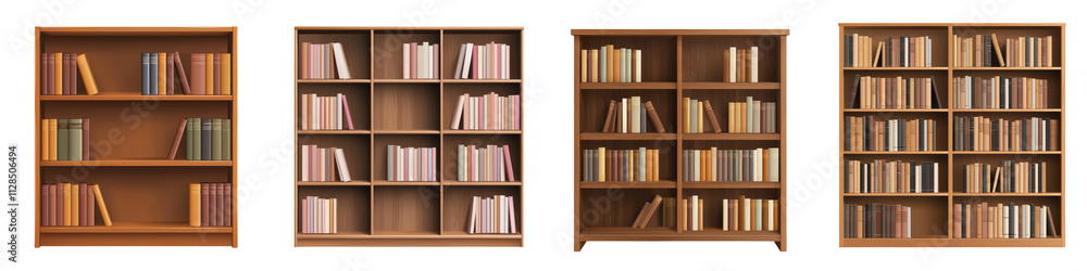 Rows of Wooden Bookshelves Displaying a Diverse Collection of Books Journals and Textbooks in a Cozy Home or Professional Office Interior Setting Rows of Wooden Bookshelves Displaying a Diverse Collection of Books Journals and Textbooks in a Cozy Home or Professional Office Interior Setting