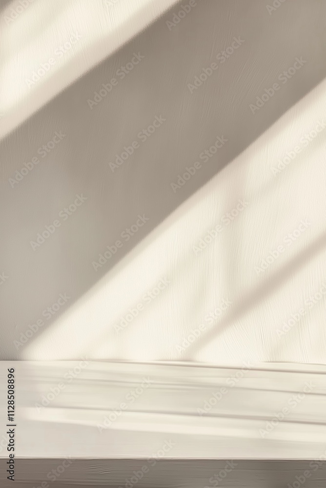 Blank white table with soft light shining down, podium, stage for product presentation Blank white table with soft light shining down, podium, stage for product presentation