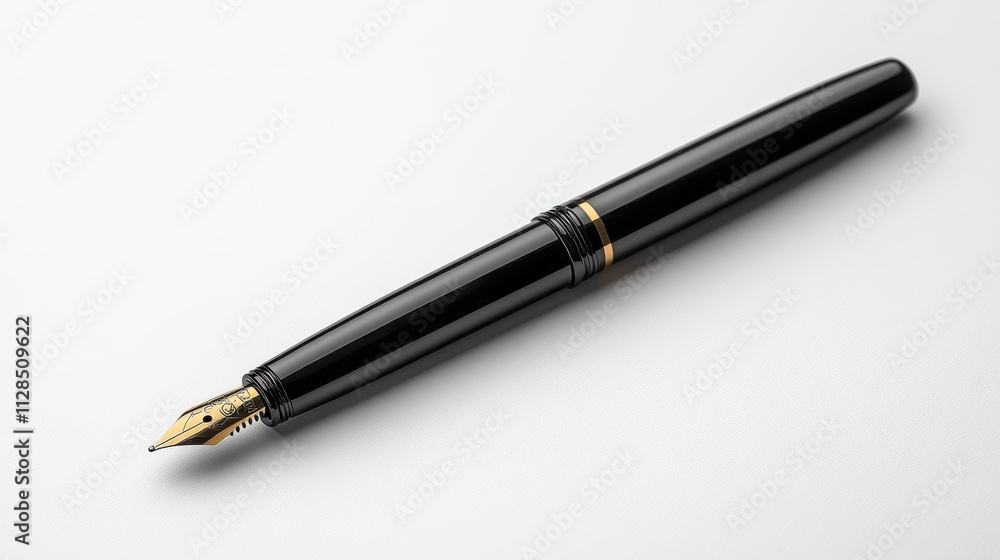 on a white backdrop a black notepad and black pe on a white backdrop a black notepad and black pe
