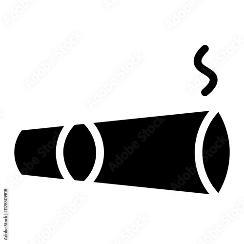 Cigarette Smoking Unhealthy Glyph Icon