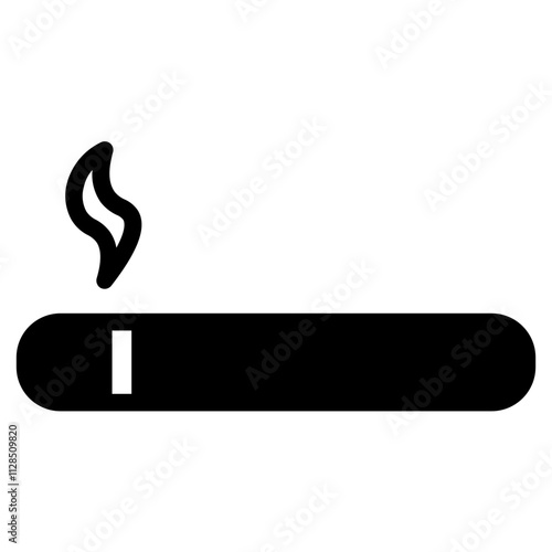 Cigarette Smoking Unhealthy Glyph Icon