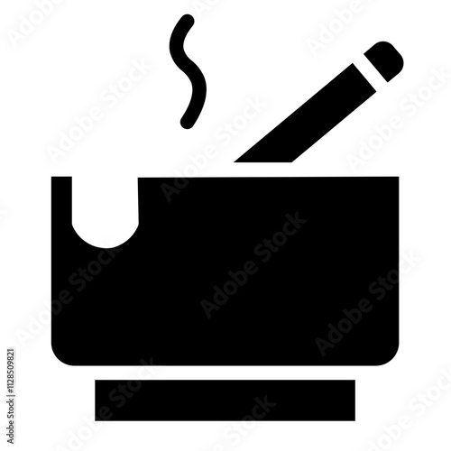 Cigarette Smoking Unhealthy Glyph Icon