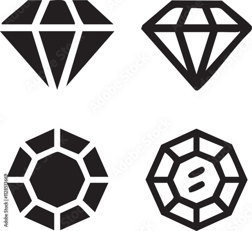 Diamond vector|Gemstones vector|Jewelry vector|Gold vector|Platinum vector|Pink diamond vector design icon symbol set