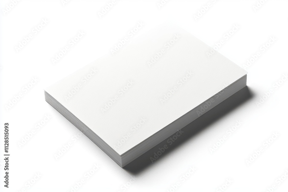 Stack of blank white cards isolated on white background, ideal for business cards or stationery mockups Stack of blank white cards isolated on white background, ideal for business cards or stationery mockups