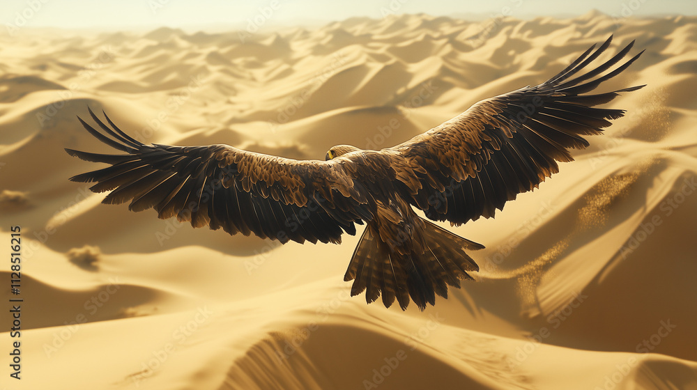 Naklejka premium eagle in the sand