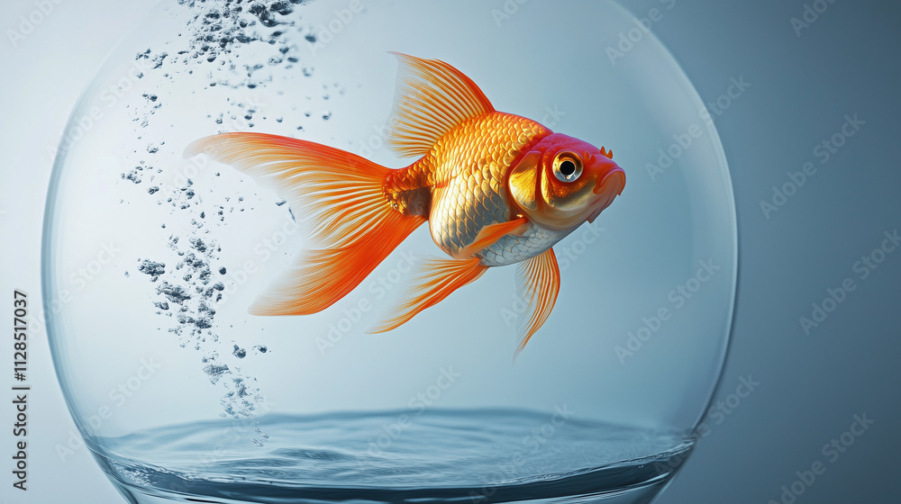 goldfish in a glass goldfish in a glass