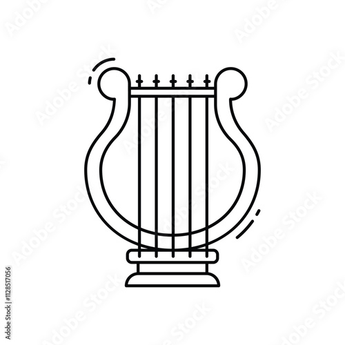 Harp vector icon