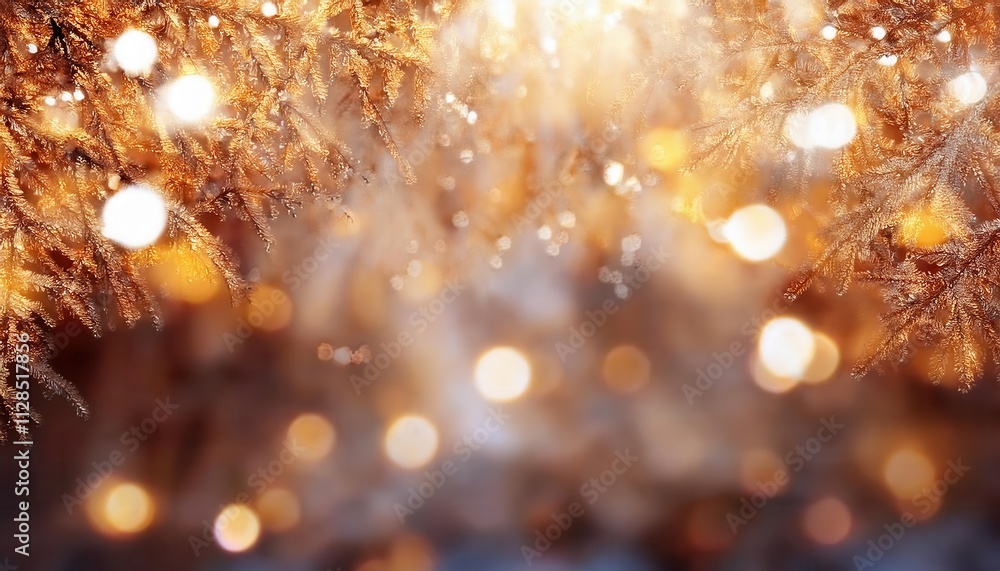 Golden Frosted Pine Branches with Glowing Warm Bokeh Lights in Winter Wonderland. Perfect for Christmas and New Year Decorations, Festive Backgrounds, Greeting Cards, or Seasonal Digital Designs Golden Frosted Pine Branches with Glowing Warm Bokeh Lights in Winter Wonderland. Perfect for Christmas and New Year Decorations, Festive Backgrounds, Greeting Cards, or Seasonal Digital Designs