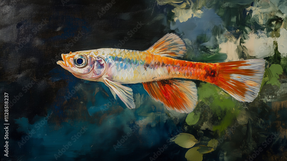 Naklejka premium fish in aquarium