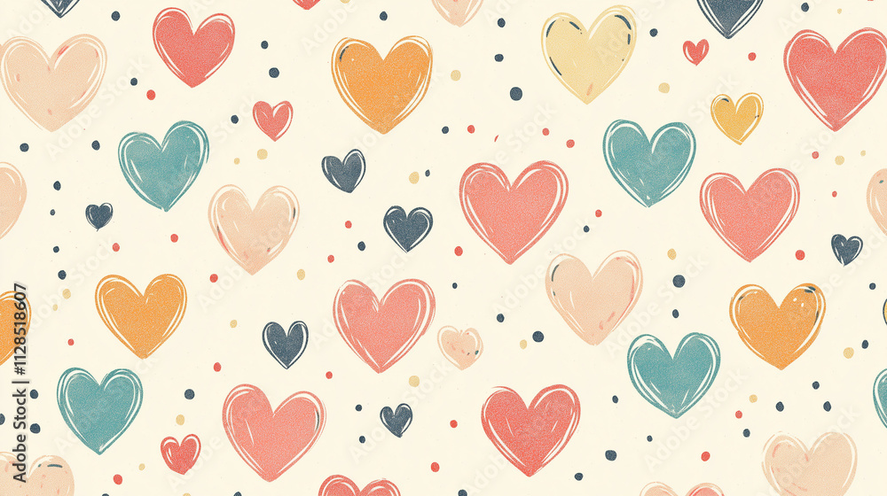 seamless pattern with hearts seamless pattern with hearts