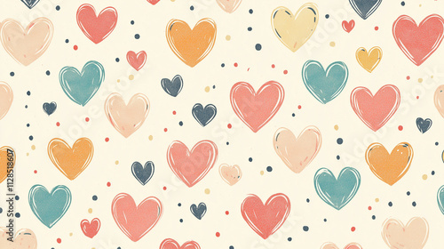 seamless pattern with hearts