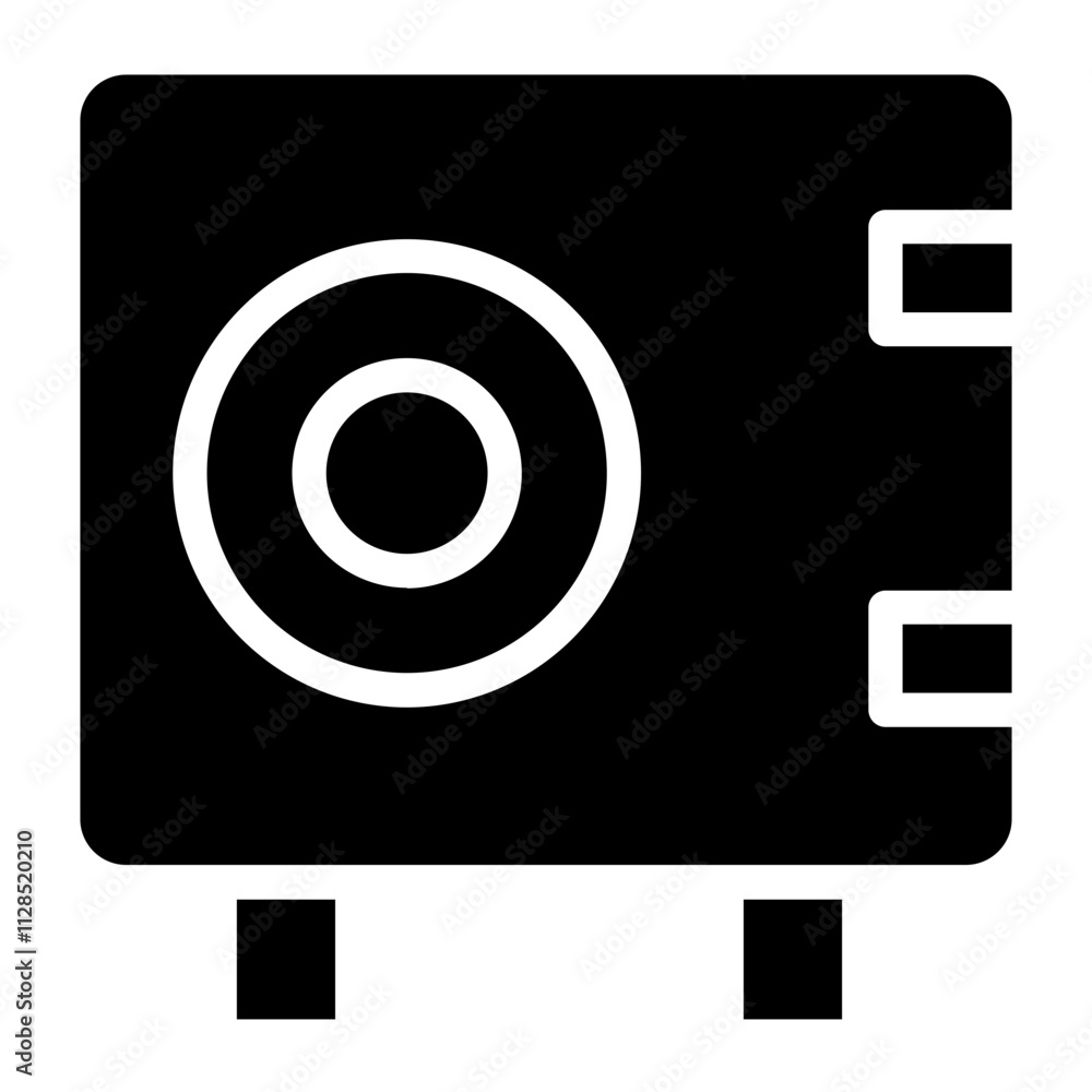 Safe Saving Vault Glyph Icon Safe Saving Vault Glyph Icon