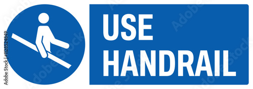 ISO mandatory safety signs uppercase text_use handrail_landscape size 1/2 a4,a3,a2,a1	 
