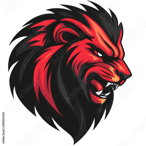Wallpaper Mural Lion head mascot logo on transparent background, vector illustration Torontodigital.ca