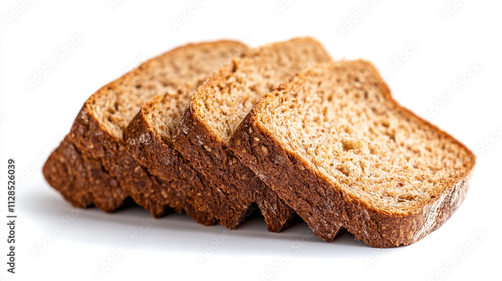 Sliced whole-grain bread isolated on a white background Sliced whole-grain bread isolated on a white background