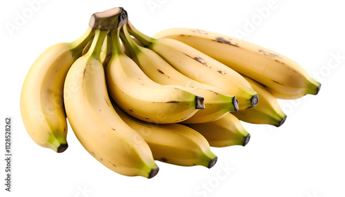 Fresh bananas isolated on white background 