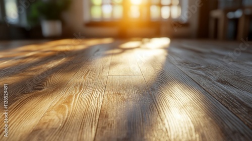 Wallpaper Mural Sunlit Wooden Floor Interior Design Detail Torontodigital.ca