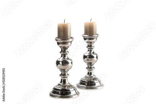 Refined Candle Holders for a Touch of Elegance Isolated on Transparent Background