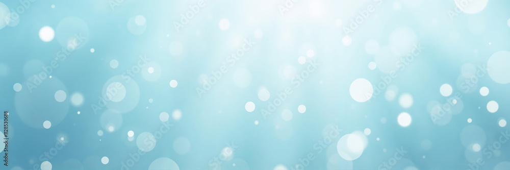 Soft bokeh effect with shimmering light spots on a tranquil blue background Soft bokeh effect with shimmering light spots on a tranquil blue background