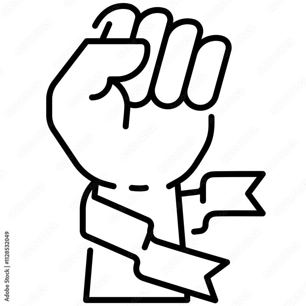 Labour Day Hand Line Icon Labour Day Hand Line Icon