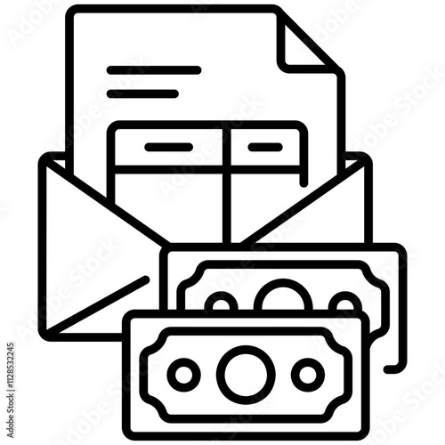 Salary Line Icon