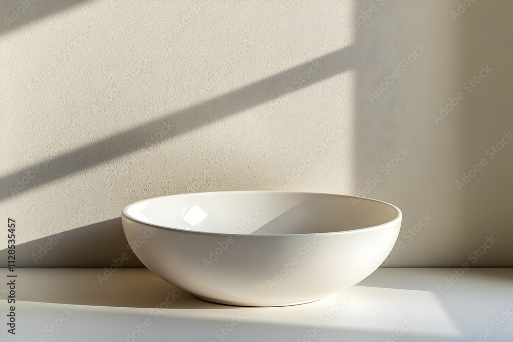 White Bowl Sunlight Minimalist Still Life White Bowl Sunlight Minimalist Still Life