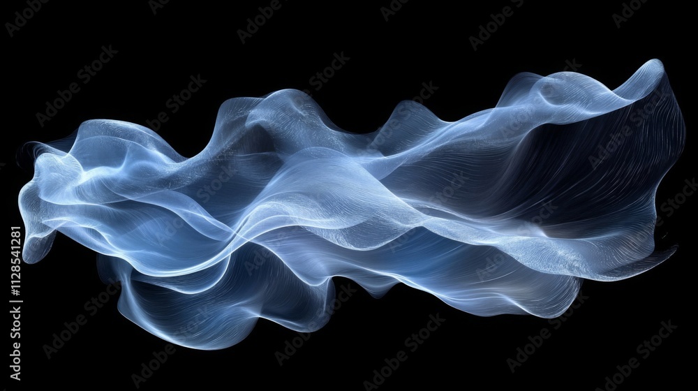 Abstract Blue Wave Form Digital Art Design Abstract Blue Wave Form Digital Art Design
