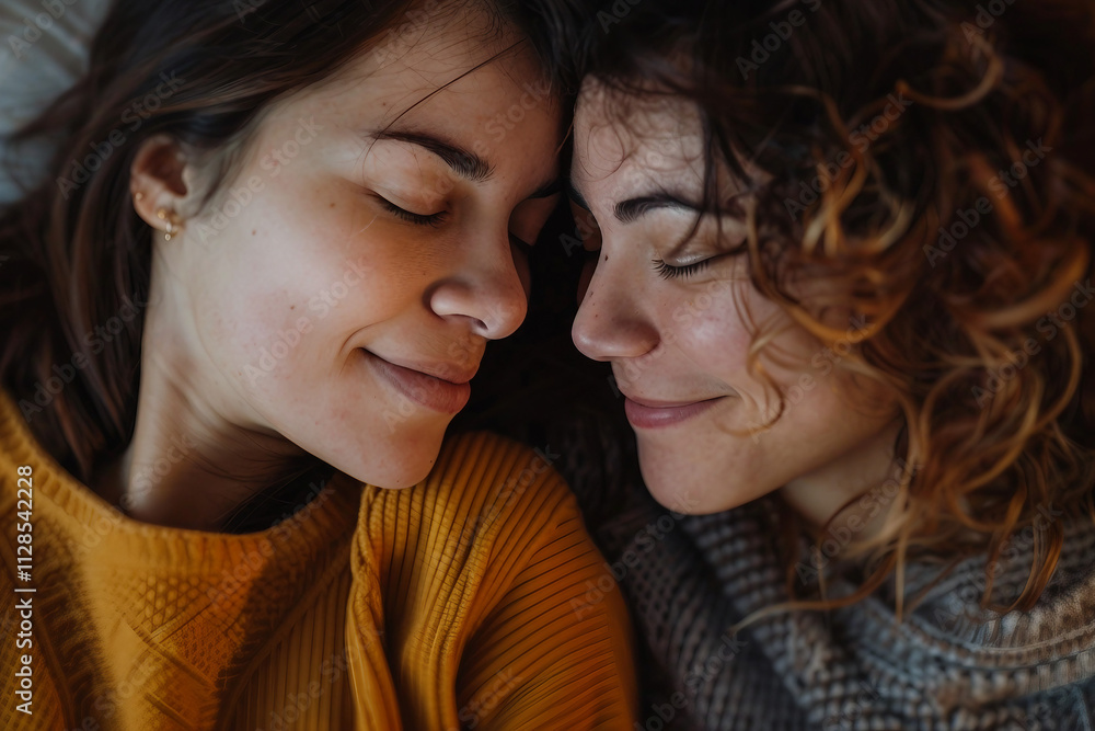 Generative AI Image of Cozy Couple in Love Spending Quality Time Together at Home Generative AI Image of Cozy Couple in Love Spending Quality Time Together at Home