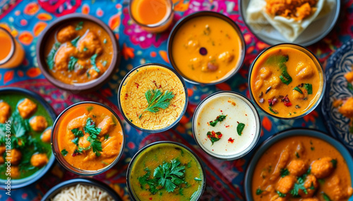 Canvas Print Indian Cuisine Variety